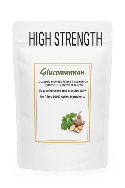 Glucomannan 4800mg Capsules Weight Loss Fibre Appetite Suppressant Konjac Root