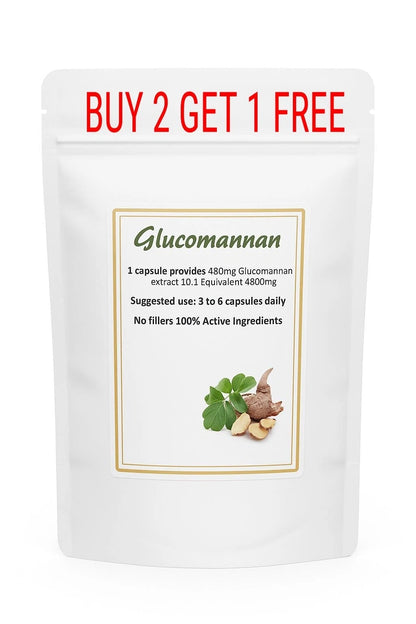 Glucomannan 4800mg Capsules Weight Loss Fibre Appetite Suppressant Konjac Root
