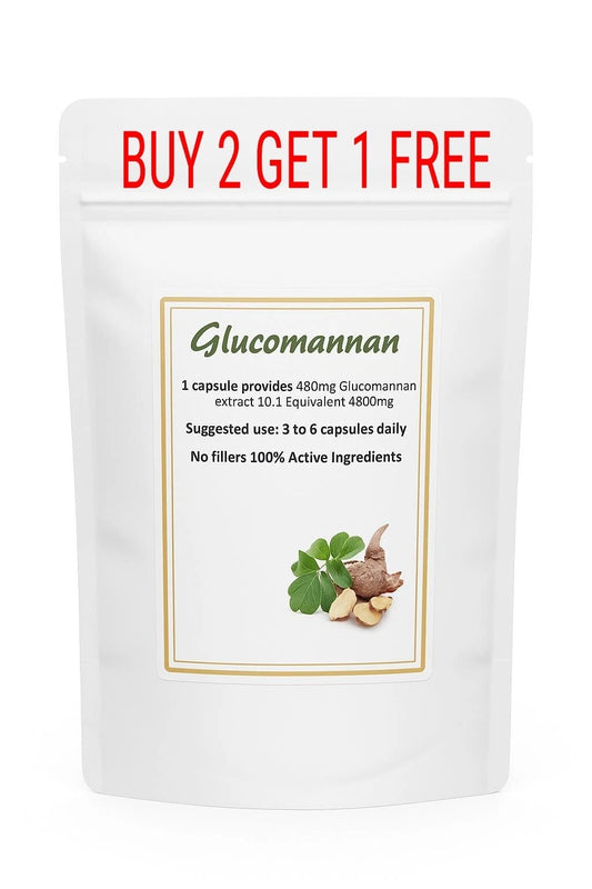 Glucomannan 4800mg Capsules Weight Loss Fibre Appetite Suppressant Konjac Root